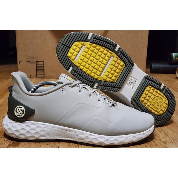 G/Fore MG4+ Spikeless Golf Shoes Men Sz 12 Nimbus Light Gray Waterproof Athletic - Picture 1 of 11